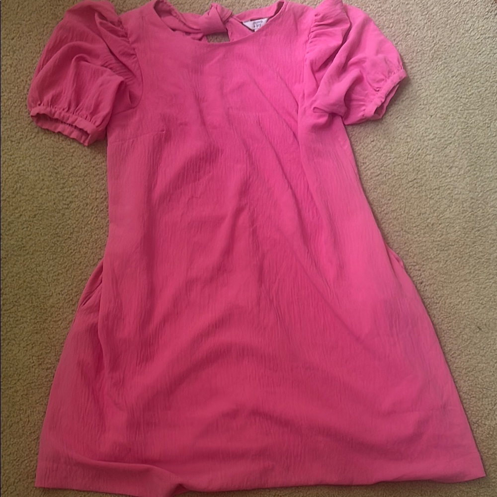 Pink Puff Sleeve Dress